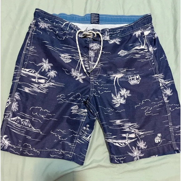 Caribbean Joe Board Shorts for Men Blue medium - Picture 1 of 13